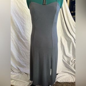 Casual stretchy Medi blue gray dress
